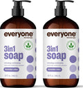 Everyone 3-In-1 Soap Body Wash Bubble Bath Shampoo Lavender Aloe 32Oz 2Pk
