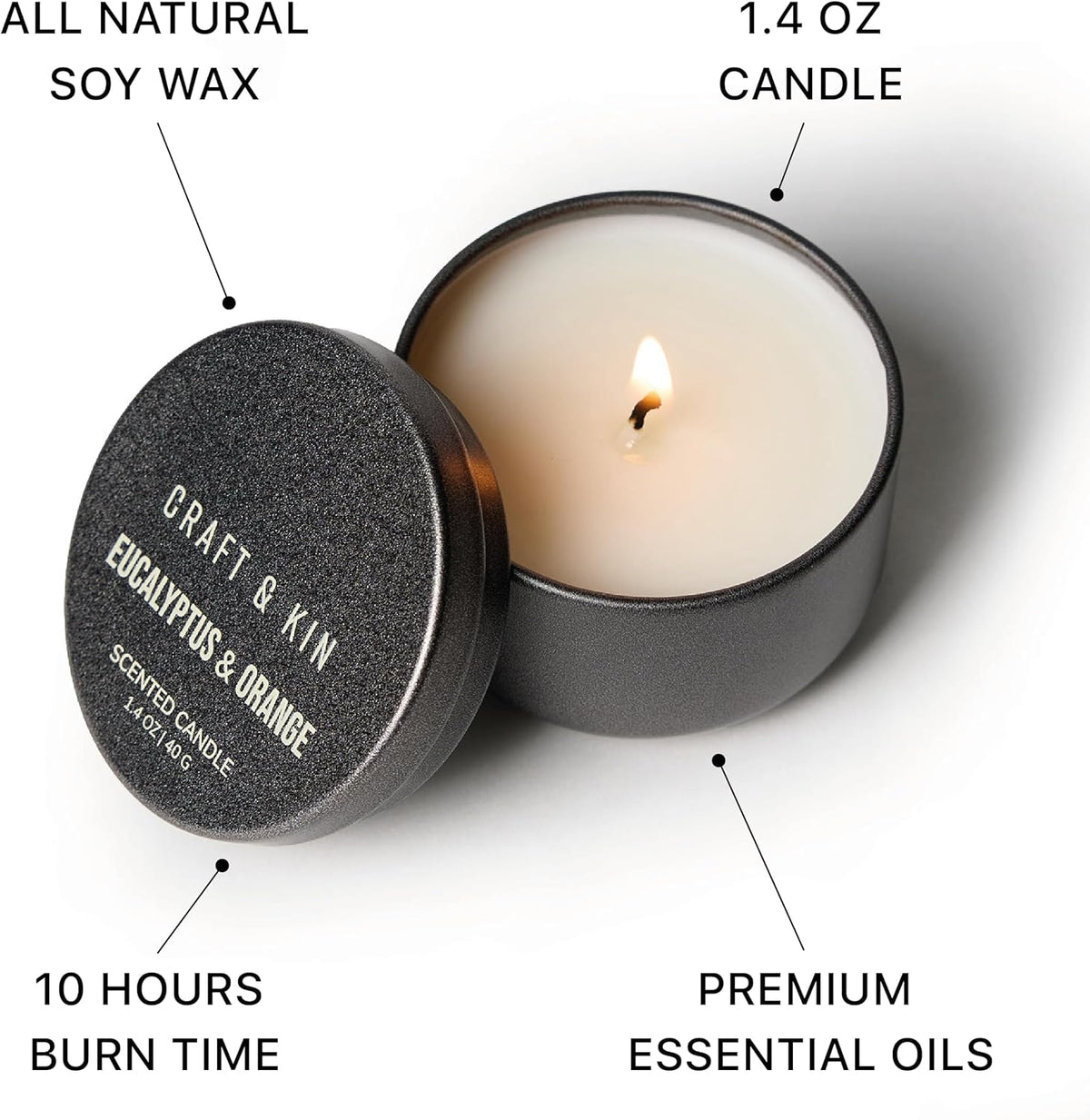 Premium 6 Scented Votive Candles – Luxury Mini Natural Soy Scented Candle Gift Set with Assorted Scents – Room Decor and Aromatherapy – 15-20 Hour Burn Time Each
